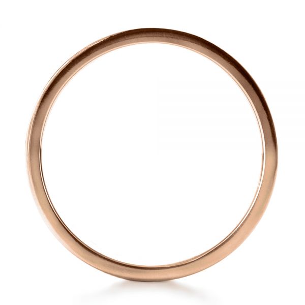 14k Rose Gold 14k Rose Gold Custom Diamond Men's Ring - Front View - 1163