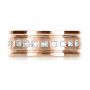 18k Rose Gold 18k Rose Gold Custom Diamond Men's Ring - Top View -  1163 - Thumbnail