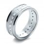  Platinum Custom Diamond Men's Ring - Three-Quarter View -  1163 - Thumbnail
