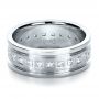 14k White Gold 14k White Gold Custom Diamond Men's Ring - Flat View -  1163 - Thumbnail