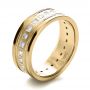18k Yellow Gold 18k Yellow Gold Custom Diamond Men's Ring - Three-Quarter View -  1163 - Thumbnail