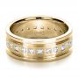 18k Yellow Gold 18k Yellow Gold Custom Diamond Men's Ring - Flat View -  1163 - Thumbnail