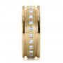 14k Yellow Gold 14k Yellow Gold Custom Diamond Men's Ring - Side View -  1163 - Thumbnail