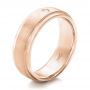 18k Rose Gold 18k Rose Gold Custom Diamond Men's Wedding Band - Three-Quarter View -  102236 - Thumbnail