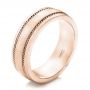14k Rose Gold 14k Rose Gold Custom Diamond Men's Wedding Band - Three-Quarter View -  102358 - Thumbnail