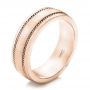 18k Rose Gold 18k Rose Gold Custom Diamond Men's Wedding Band - Three-Quarter View -  102358 - Thumbnail