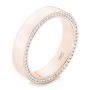 14k Rose Gold 14k Rose Gold Custom Diamond Men's Wedding Band - Three-Quarter View -  102766 - Thumbnail