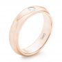 14k Rose Gold 14k Rose Gold Custom Diamond Men's Wedding Band - Three-Quarter View -  102922 - Thumbnail