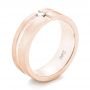 14k Rose Gold 14k Rose Gold Custom Diamond Men's Wedding Band - Three-Quarter View -  102948 - Thumbnail