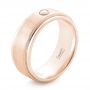 14k Rose Gold 14k Rose Gold Custom Diamond Men's Wedding Band - Three-Quarter View -  102976 - Thumbnail