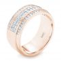 14k Rose Gold 14k Rose Gold Custom Diamond Men's Wedding Band - Three-Quarter View -  103133 - Thumbnail