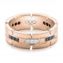 18k Rose Gold 18k Rose Gold Custom Diamond Men's Wedding Band - Flat View -  102208 - Thumbnail