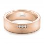 14k Rose Gold 14k Rose Gold Custom Diamond Men's Wedding Band - Flat View -  102281 - Thumbnail