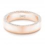 14k Rose Gold 14k Rose Gold Custom Diamond Men's Wedding Band - Flat View -  102766 - Thumbnail