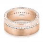 14k Rose Gold 14k Rose Gold Custom Diamond Men's Wedding Band - Flat View -  103514 - Thumbnail