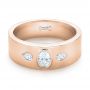 14k Rose Gold 14k Rose Gold Custom Diamond Men's Wedding Band - Flat View -  103840 - Thumbnail