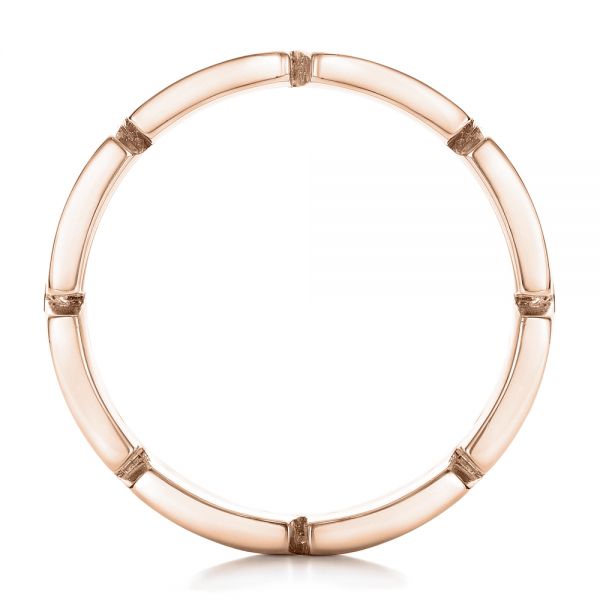 14k Rose Gold 14k Rose Gold Custom Diamond Men's Wedding Band - Front View - 102208
