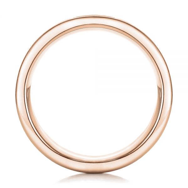 18k Rose Gold 18k Rose Gold Custom Diamond Men's Wedding Band - Front View - 102281