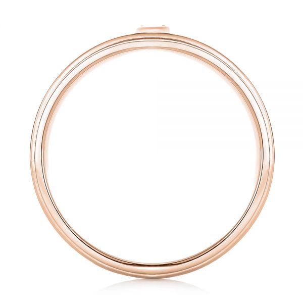 18k Rose Gold 18k Rose Gold Custom Diamond Men's Wedding Band - Front View - 102976