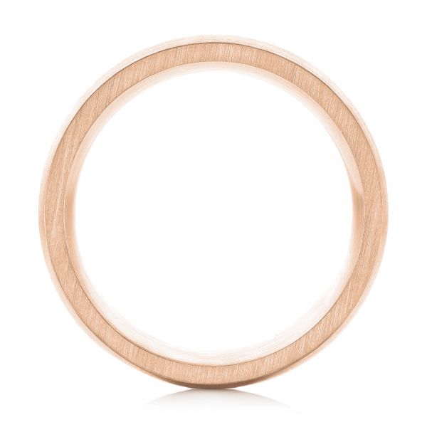 14k Rose Gold 14k Rose Gold Custom Diamond Men's Wedding Band - Front View - 103220