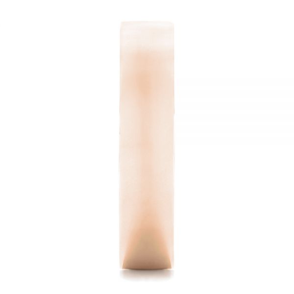 14k Rose Gold 14k Rose Gold Custom Diamond Men's Wedding Band - Side View - 102766