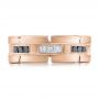 14k Rose Gold 14k Rose Gold Custom Diamond Men's Wedding Band - Top View -  102208 - Thumbnail