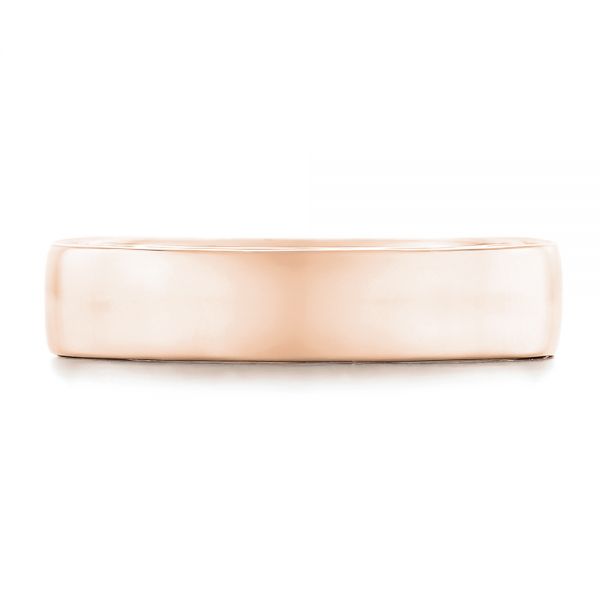 14k Rose Gold 14k Rose Gold Custom Diamond Men's Wedding Band - Top View - 102766