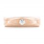 14k Rose Gold 14k Rose Gold Custom Diamond Men's Wedding Band - Top View -  102922 - Thumbnail