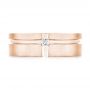 14k Rose Gold 14k Rose Gold Custom Diamond Men's Wedding Band - Top View -  102948 - Thumbnail