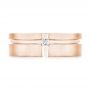 18k Rose Gold 18k Rose Gold Custom Diamond Men's Wedding Band - Top View -  102948 - Thumbnail