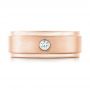 14k Rose Gold 14k Rose Gold Custom Diamond Men's Wedding Band - Top View -  102976 - Thumbnail