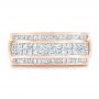 18k Rose Gold 18k Rose Gold Custom Diamond Men's Wedding Band - Top View -  103133 - Thumbnail