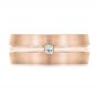 14k Rose Gold 14k Rose Gold Custom Diamond Men's Wedding Band - Top View -  103220 - Thumbnail