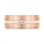18k Rose Gold 18k Rose Gold Custom Diamond Men's Wedding Band - Top View -  103220 - Thumbnail