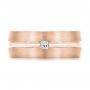 18k Rose Gold 18k Rose Gold Custom Diamond Men's Wedding Band - Top View -  103220 - Thumbnail