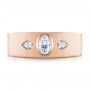 14k Rose Gold 14k Rose Gold Custom Diamond Men's Wedding Band - Top View -  103840 - Thumbnail