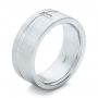  Platinum Custom Diamond Men's Wedding Band - Three-Quarter View -  102188 - Thumbnail