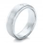  Platinum Custom Diamond Men's Wedding Band - Three-Quarter View -  102236 - Thumbnail