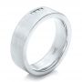 14k White Gold Custom Diamond Men's Wedding Band - Three-Quarter View -  102281 - Thumbnail