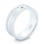  Platinum Custom Diamond Men's Wedding Band - Three-Quarter View -  102948 - Thumbnail