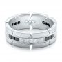 18k White Gold 18k White Gold Custom Diamond Men's Wedding Band - Flat View -  102208 - Thumbnail