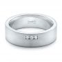 18k White Gold 18k White Gold Custom Diamond Men's Wedding Band - Flat View -  102281 - Thumbnail