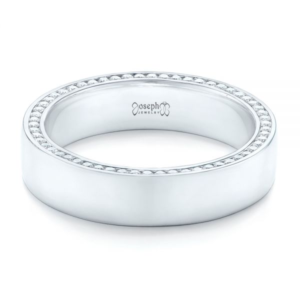  Platinum Platinum Custom Diamond Men's Wedding Band - Flat View -  102766