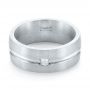 18k White Gold 18k White Gold Custom Diamond Men's Wedding Band - Flat View -  103220 - Thumbnail