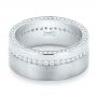 14k White Gold 14k White Gold Custom Diamond Men's Wedding Band - Flat View -  103514 - Thumbnail