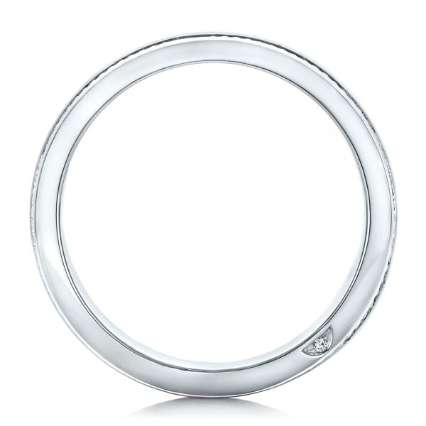  Platinum Custom Diamond Men's Wedding Band - Front View -  102358