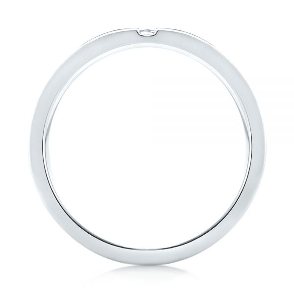 Platinum Custom Diamond Men's Wedding Band - Front View - 102948