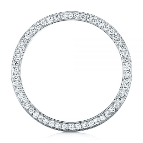 Platinum Custom Diamond Men's Wedding Band - Front View - 103514