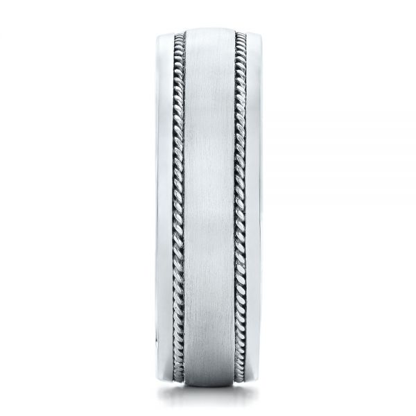  Platinum Custom Diamond Men's Wedding Band - Side View -  102358