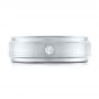 18k White Gold 18k White Gold Custom Diamond Men's Wedding Band - Top View -  102236 - Thumbnail